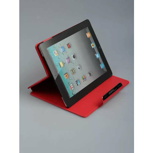 Чехол для iPad 2 3 4, чехол книжка кожаный на айпад 2 3 4, красный