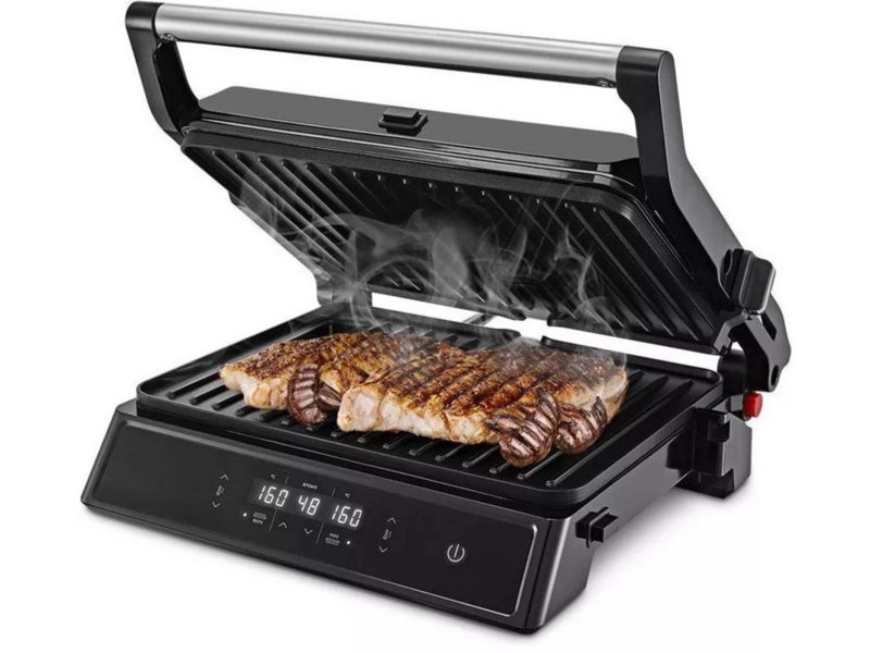 Электрогриль кт-3682 2000вт черный/серебристый