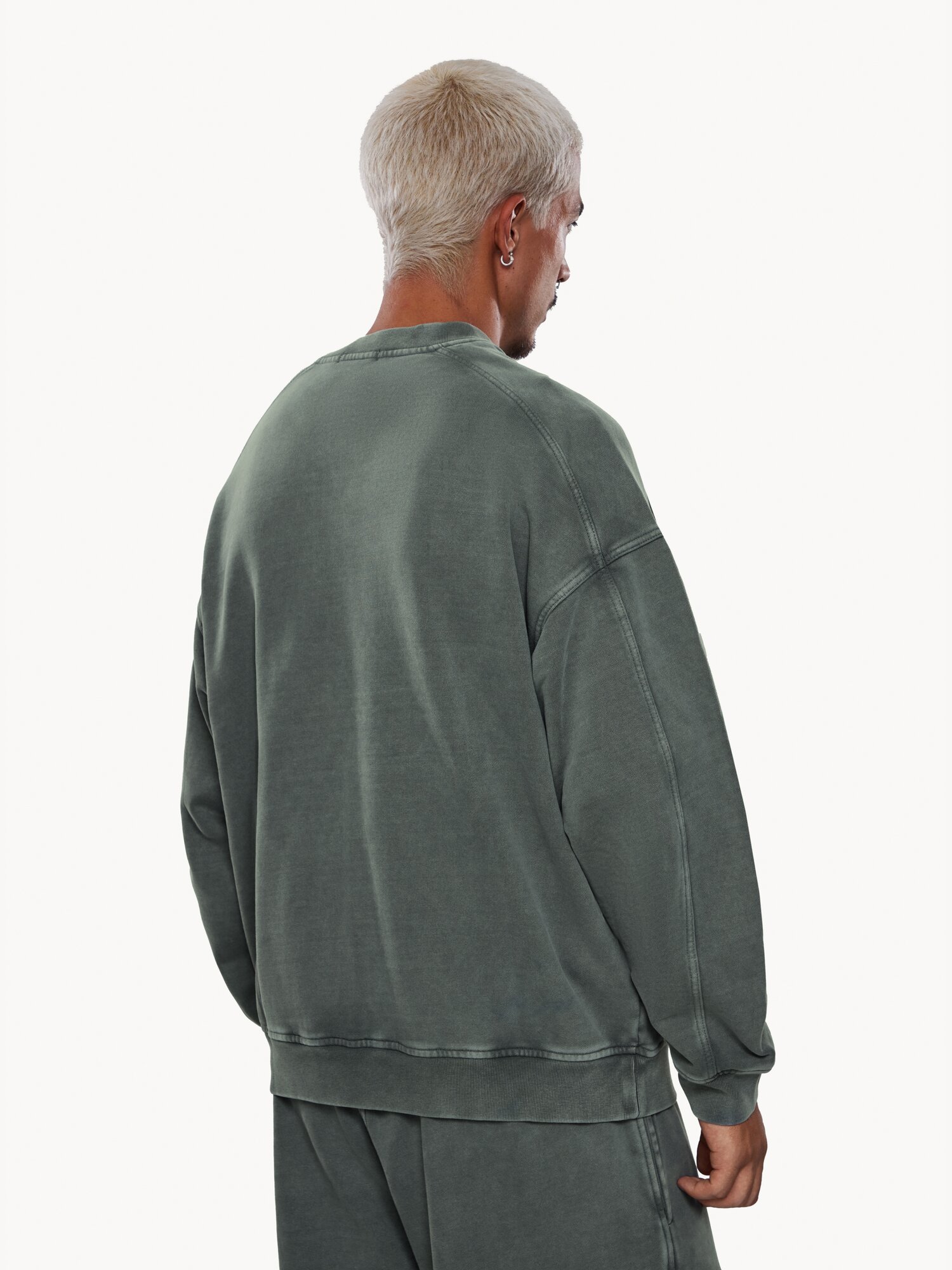 Свитшот MUTED Basic из варёного хлопка, размер L-XL, , темно-зеленый — фото 1