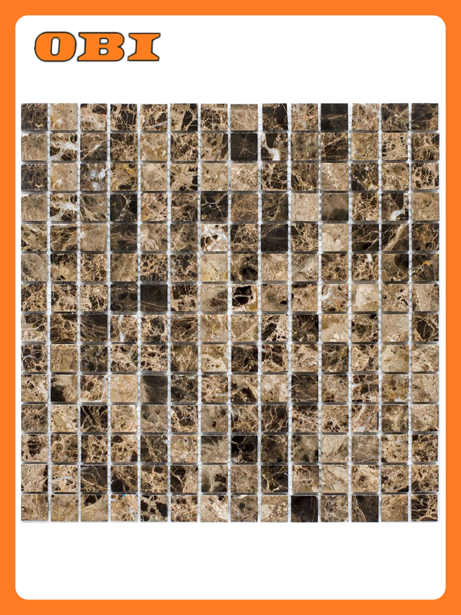 Мраморная мозаика StarMosaic Wild Stone темно-коричневая 305х305 см 1шт
