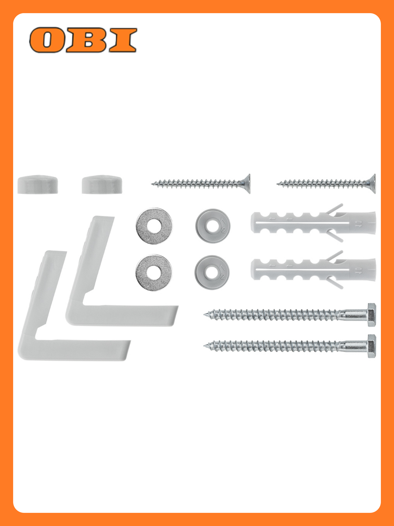 Набор для скрытого крепления MasterProf ИС.130183 6 мм 70 мм шуруп дюбель кронштейны колпачки 10 мм 50 мм 4 шт