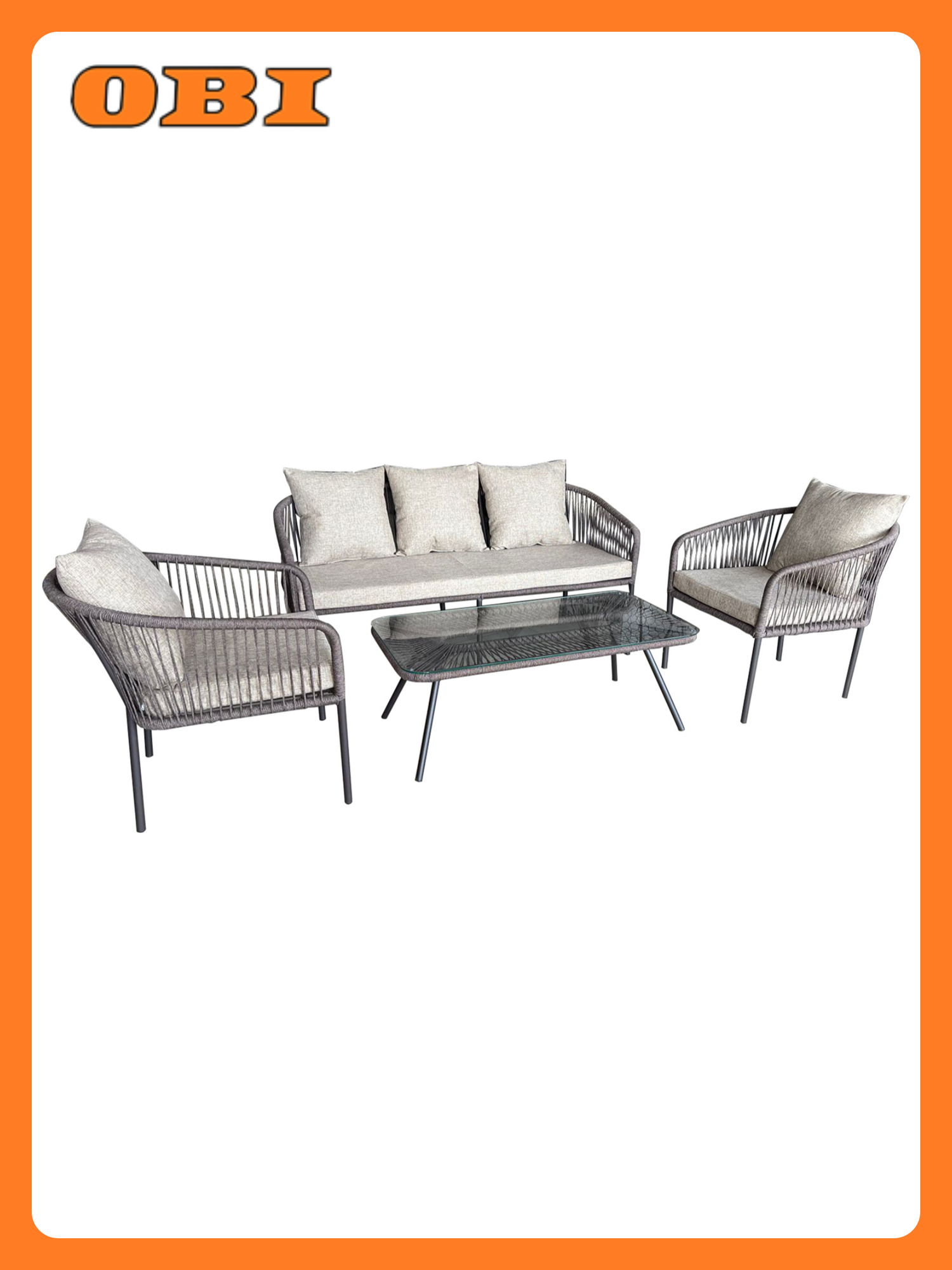 Набор мебели GreenGard  Лана   искусственный ротанг  4 предмета  серебристый белый