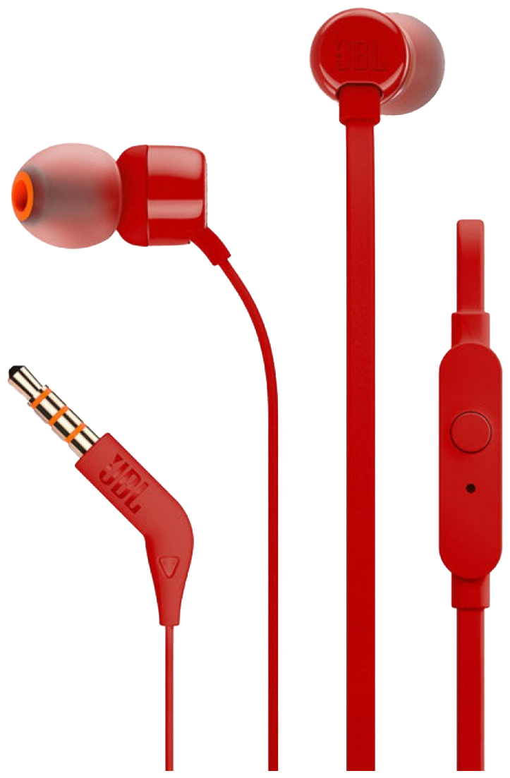 Наушники внутриканальные JBL T110 Red