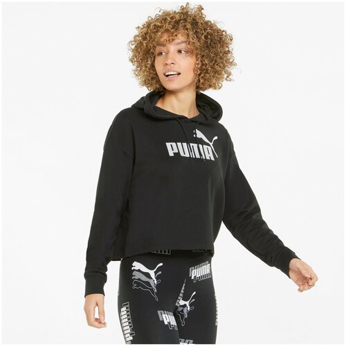 фото Толстовка puma ess+ metallic logo cropped hoodie tr женщины 84830551 m