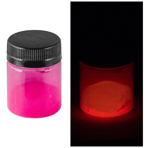 Люминофор розовый (Фотолюминесцентный пигмент) оранжевое свечение 20 гр.