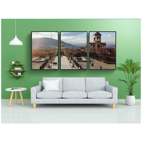 фото Набор модулных постеров для интерьера "тбилиси, грузия, город" 60x90 см. в тубусе, без рамки lotsprints