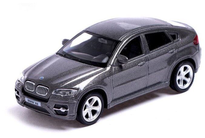 Машина металлическая BMW X6, 1:43, цвет серый