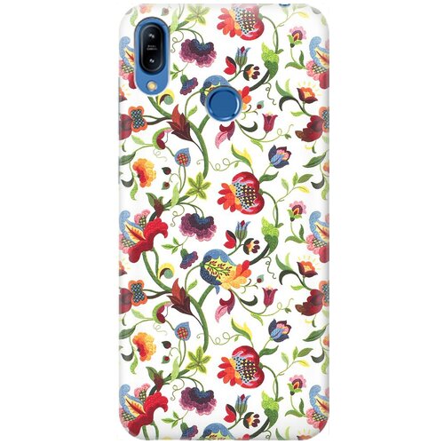 фото Re:pa накладка transparent для asus zenfone max (m2) zb633kl с принтом "цветочный узор"