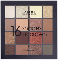 Lamel Professional Тени для век 16 shades of brown 16-1
