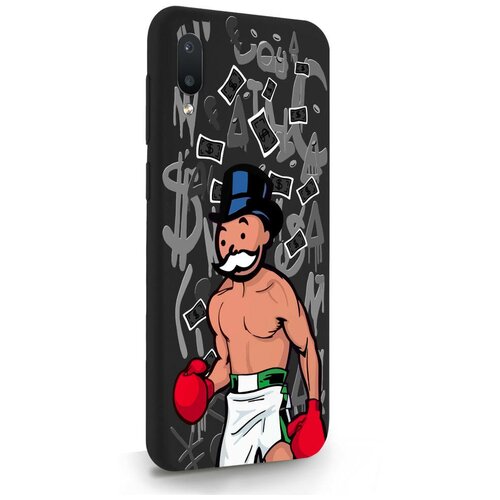 Черный силиконовый чехол MustHaveCase для Samsung Galaxy A02 Monopoly Boxing Монополия Боксер для Самсунг Галакси А02