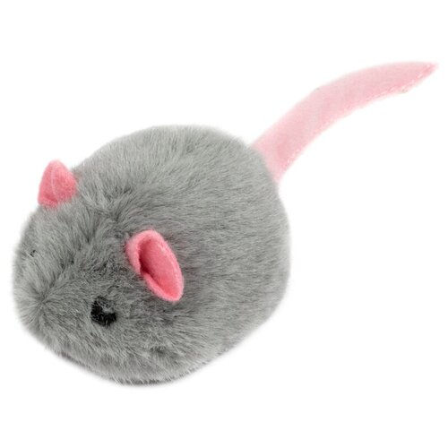 Мышка Trixie GiGwi со звуковым чипом 6см, игрушка для кошек, серия MELODY CHASER, (текстиль), (круг) игрушка для кошек gigwi мышка со звуковым чипом 7см серия melody chaser