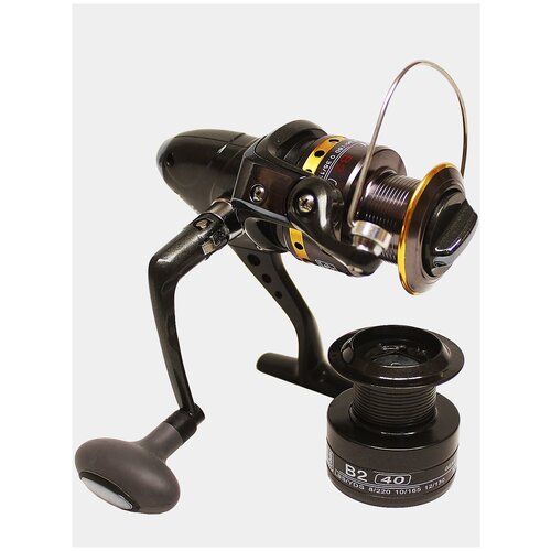 фото Катушка рыболовная/безынерционная vit fishing b2-40f, 9+1 подшипников с дополнительной шпулей vitfishing