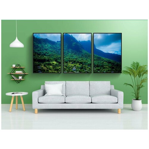 фото Набор модулных постеров для интерьера "муреа, французская полинезия, тропический" 60x90 см. в тубусе, без рамки lotsprints