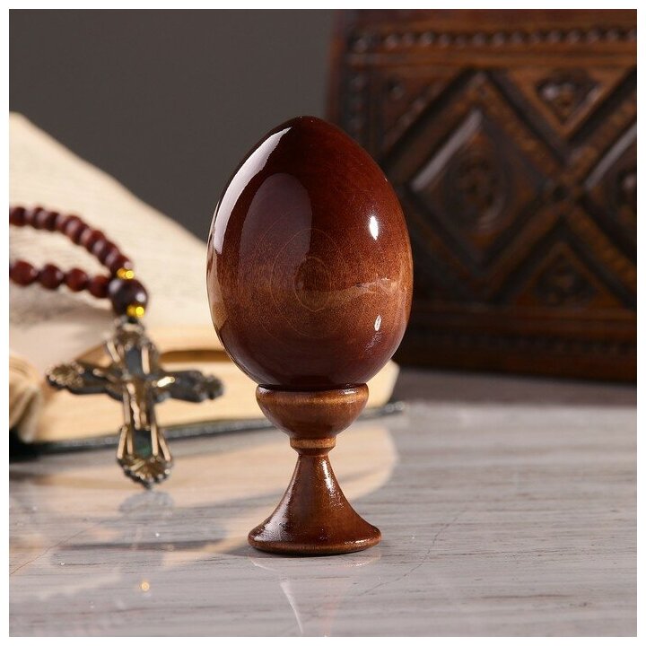 Яйцо сувенирное "Богоматерь Феодоровская", на подставке 694379 - фотография № 3