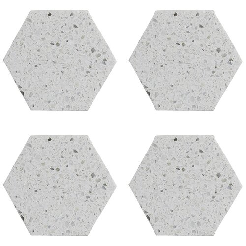 фото Набор из 4 подставок из камня elements hexagonal 10 см typhoon