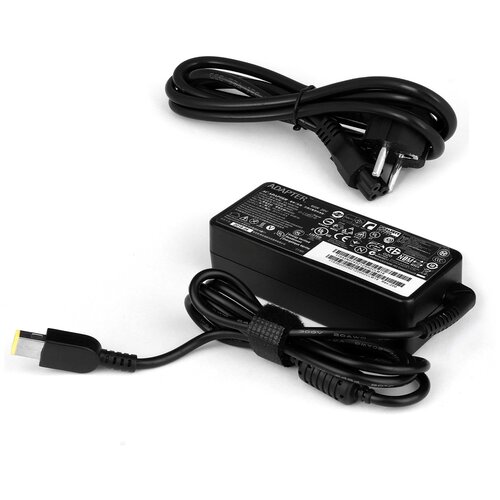 фото Зарядка (блок питания, сетевой адаптер) для ноутбука lenovo 20v 3.25a (65w), прямоугольный iqzip