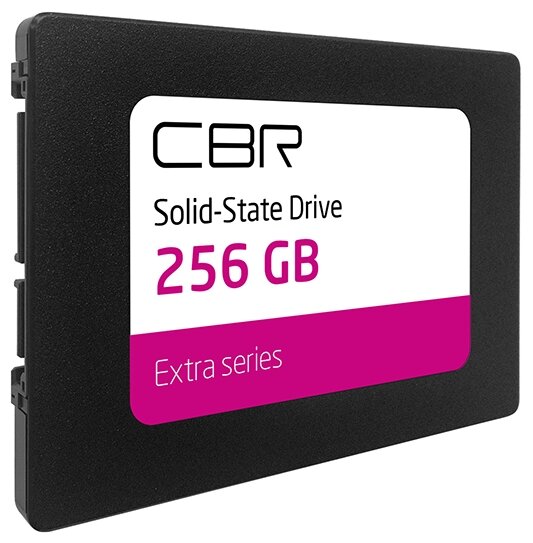 Cbr SSD-256GB-2.5-EX21, Внутренний SSD-накопитель, серия "Extra", 256 GB, 2.5", SATA III 6 Gbit s, Phison PS3112-S12, 3D TLC NAND, DRAM, R W speed up to 550 530 MB s, TBW TB 280