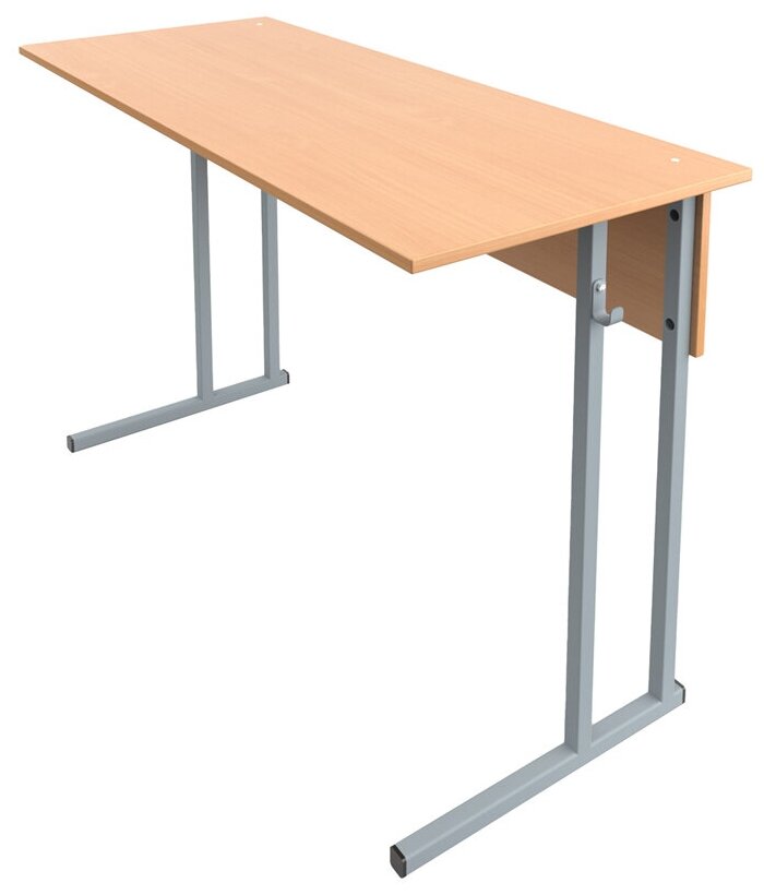 фото Стол-парта 2 мест. нерегул.1200×500×760мм, 6гр, бук/серый