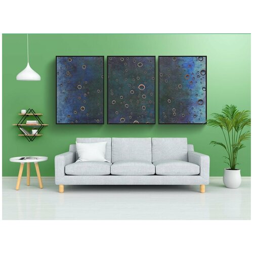 фото Набор модулных постеров для интерьера "текстура, пузыри, аннотация" 60x90 см. в тубусе, без рамки lotsprints