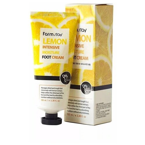 Farmstay Крем для ног Lemon intensive moisture, 100 мл, 130 г, 1 уп.