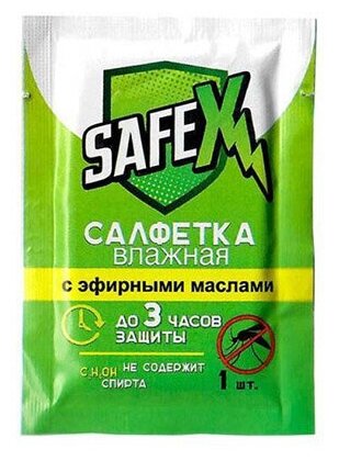 Влажная салфетка SAFEX от комаров 1 шт