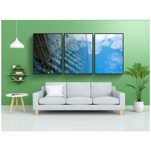 фото Набор модулных постеров для интерьера "архитектура, современное, строительство" 60x90 см. в тубусе, без рамки lotsprints