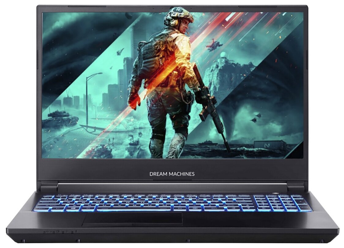 Ноутбук Dream Machines RT3060-15KZ30 RT3060-15KZ30 (15.6", Ryzen 5 5600X, 16Gb/ SSD 1000Gb, GeForce® RTX 3060 для ноутбуков) Черный