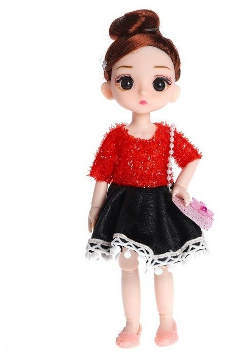 Кукла модная шарнирная Лиза в платье, микс. В упаковке: 1