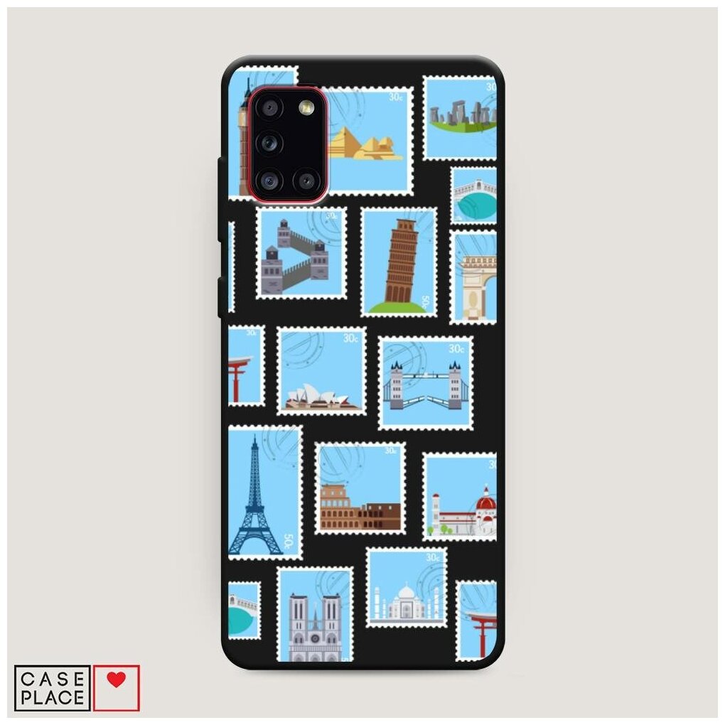 Матовый силиконовый чехол "Марки" на Samsung Galaxy A31 / Самсунг Галакси А31