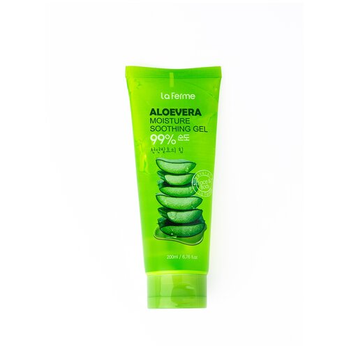 La Ferme Многофункциональный увлажняющий и смягчающий гель Aloe vera moisture soothing gel, 200 мл гель с алоэ вера farmstay la ferme aloe vera moisture soothing gel увлажняющий и смягчающий 200 мл