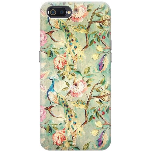 фото Gosso ультратонкий силиконовый чехол-накладка для oppo a1k / realme c2 с принтом "винтажный цветочный паттерн"