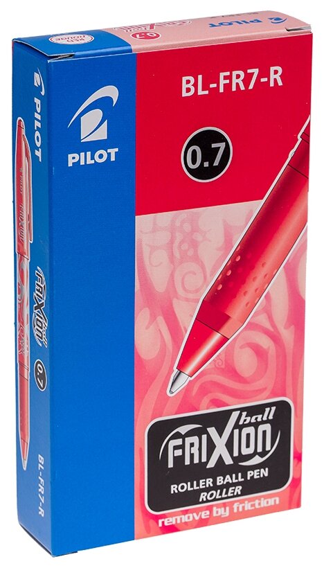 Ручка гелевая стираемая Pilot "Frixion" красная, 0,7мм, упаковка 12 шт.