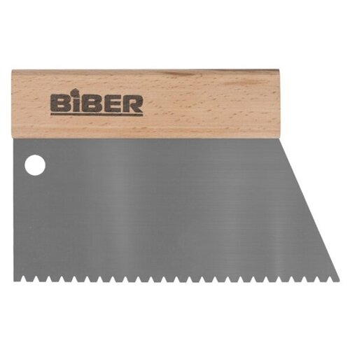 Biber 35281 Шпатель для клея зубчатый тип B3 18 см шпатель для клея biber 35281 зуб тип b3 180 мм