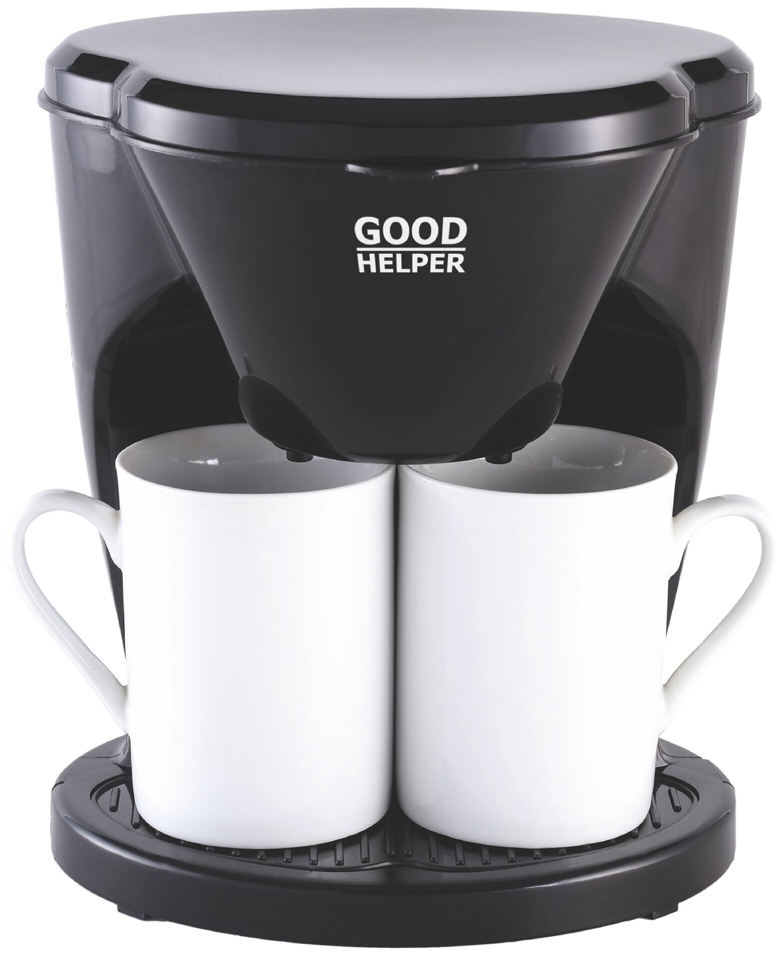 Капельная кофеварка GOODHELPER СМ-D101, 450 Вт, 400 мл, черный - фотография № 1