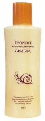 Deoproce Hydro Recovery Snail Emulsion Восстанавливающая эмульсия для лица с муцином улитки, 380 мл
