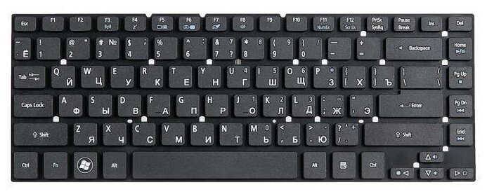Клавиатура для ноутбука Acer Aspire es1-422, es1-432, 3830, 3830g, 3830t, 3830tg, 4830, 4830tg (p/n: KB. I140A.284)