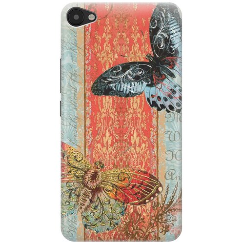 фото Re:pa накладка transparent для meizu u20 с принтом "две бабочки"