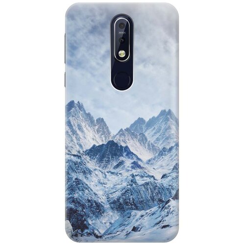 GOSSO Ультратонкий силиконовый чехол-накладка для Nokia 7.1 (2018) с принтом Снежные горы gosso ультратонкий силиконовый чехол накладка для nokia 3 2 2019 с принтом снежные горы