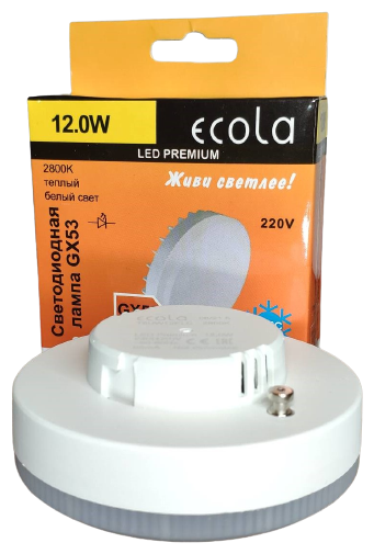 Упаковка светодиодных ламп 5 шт Ecola LED Premium T5UW12ELC GX53 12W 220V 2800K 12Вт матовая