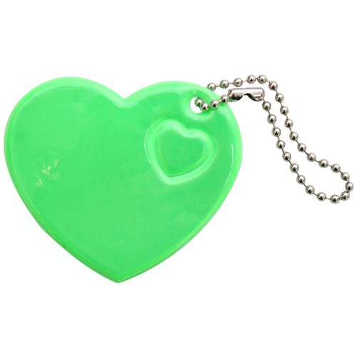 фото Светоотражающая подвеска 'сердце', 6 см, упак./2 шт. (зеленый) айрис