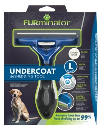 Фурминатор для собак крупных короткошерстных пород, FURminator Dog Undercoat L Short Hair 12 YA, 0,27 кг - фотография № 1