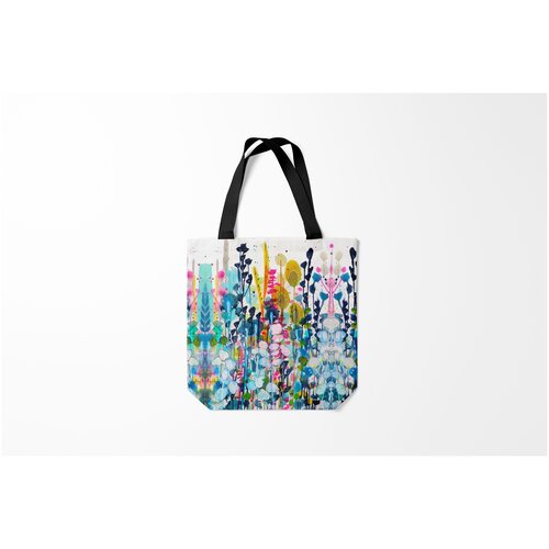 фото Сумка-шоппер / 40х40 см / тренды / цветы watercolor flowers burnettie