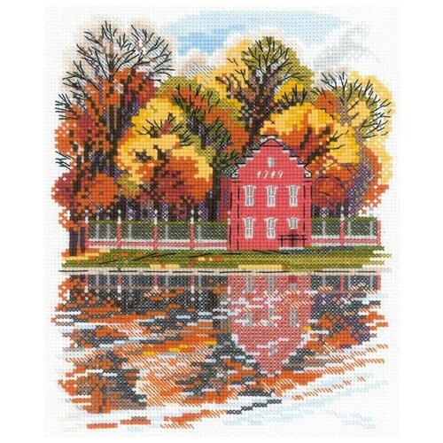 фото Набор для вышивания риолис "усадьба кусково, голландский домик",18x22см