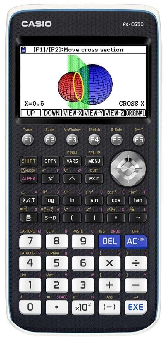 Инженерный калькулятор Casio PRIZM FX-CG50, цветной графический, программируемый, чёрный