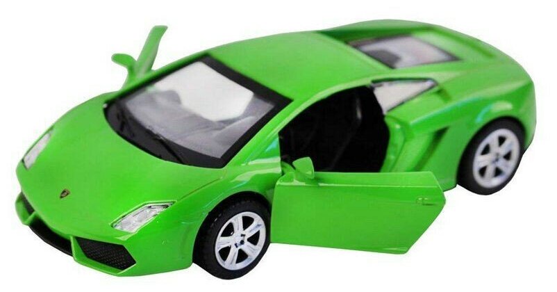 Машина "автопанорама" Lamborghini Gallardo LP560-4, 1/43, зеленый, инерция, в/к 17,5*12,5*6,5 см