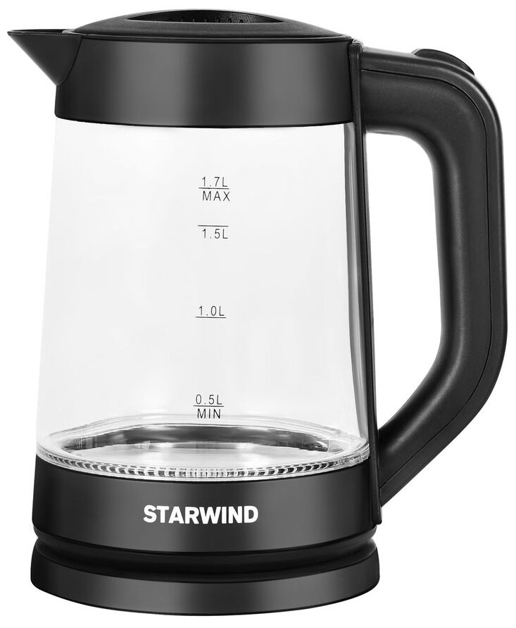 Чайник электрический StarWind , 1700Вт, черный - фото №2