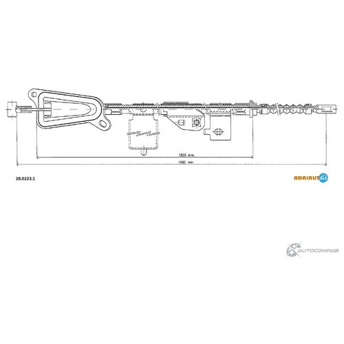 AD28 0223 1 36531BU000 трос ручника л Nissan Almera Tino 01 ADRIAUTO 2802231