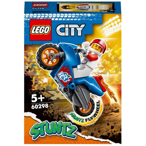 Конструктор LEGO City Stuntz 60298 Реактивный трюковый мотоцикл, 14 дет. lego lego city stuntz трюковый мотоцикл c медведем 10 деталей