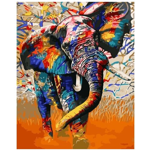Картина по номерам Colibri "Красочный слон" 40х50см