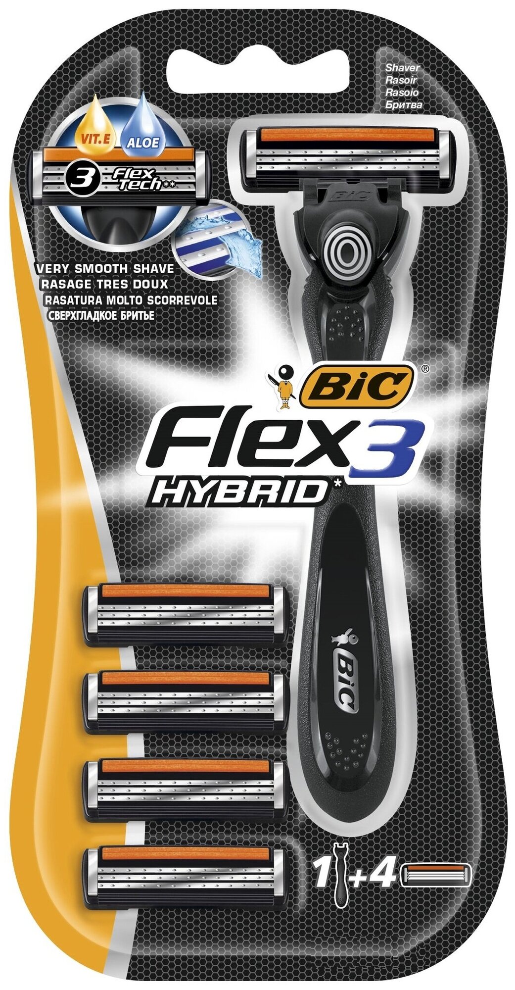 Бритвенный станок Hybrid 3 Flex ручка + 2 сменных картриджа BIC - фото №5